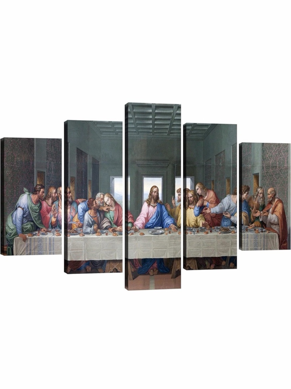 Replica 5Pc Large Sz the Last Supper by Leonardo daVinci Classic Art🎨Print🖼️Wall